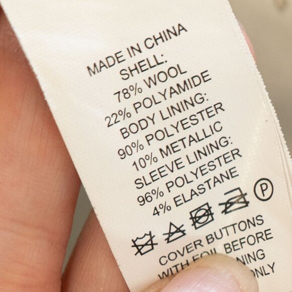 Kate Spade Dorothy Coat Bow Neck Black Wool Mod Mid Century Retro Classic jacket - Picture 14 of 15